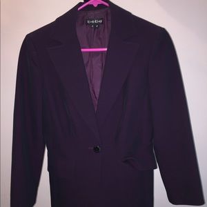 bebe dark plum blazer.